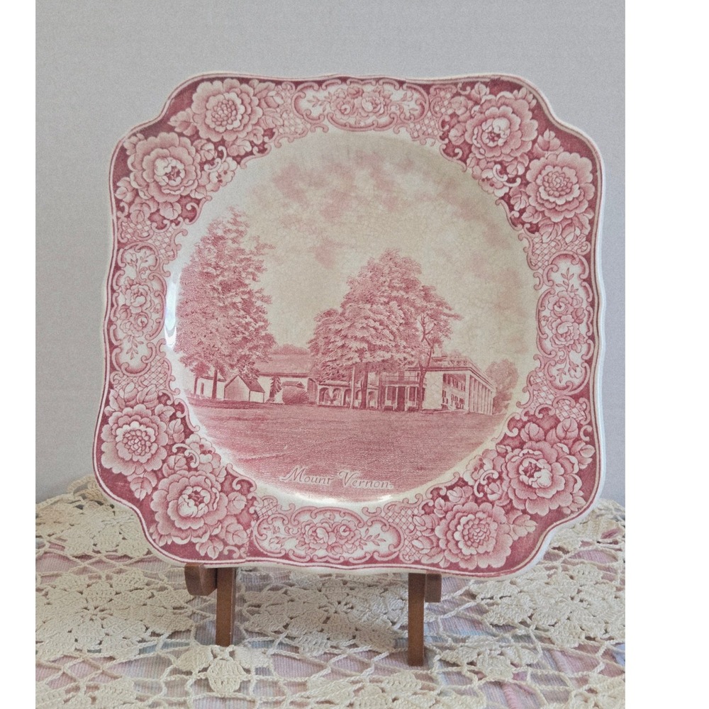 Vintage Crown Ducal Mount Vernon Plate George Washington Bicentenary 1932